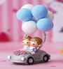 Romantic Couple with Balloon Multicolour Polyresin Showpieces