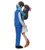 Romantic Hugging Couple Multicolour Polyresin Showpieces