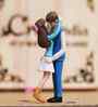 Romantic Hugging Couple Multicolour Polyresin Showpieces