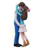 Romantic Hugging Couple Multicolour Polyresin Showpieces