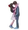 Romantic Hugging Couple Multicolour Polyresin Showpieces