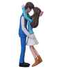 Romantic Hugging Couple Multicolour Polyresin Showpieces