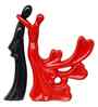 Romantic Hugging Couple Showpiece(Resin, Red Black)|Decorative Loving Couple Statue for Living Room Bedroom Hall Office Desk| Gifts for Anniversary Valentines Day Birthday