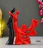 Romantic Hugging Couple Showpiece(Resin, Red Black)|Decorative Loving Couple Statue for Living Room Bedroom Hall Office Desk| Gifts for Anniversary Valentines Day Birthday