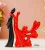 Romantic Hugging Couple Showpiece(Resin, Red Black)|Decorative Loving Couple Statue for Living Room Bedroom Hall Office Desk| Gifts for Anniversary Valentines Day Birthday
