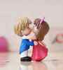 Romantic Kissing Couple Multicolour Polyresin Showpieces