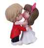 Romantic Kissing Couple Multicolour Polyresin Showpieces