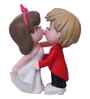 Romantic Kissing Couple Multicolour Polyresin Showpieces