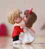 Romantic Kissing Couple Multicolour Polyresin Showpieces