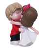 Romantic Kissing Couple Multicolour Polyresin Showpieces