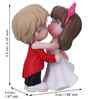 Romantic Kissing Couple Multicolour Polyresin Showpieces