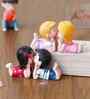 Romantic Kissing Couple Set of 2 Multicolour Polyresin Showpieces