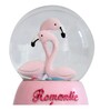 Romantic Love Couple Pink Rotating Snow Globe with Music Polyresin & Glass Showpiece