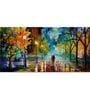 Romantic Lovers Multicolor Canvas Framed People and Places Art Print