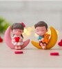 Romantic Couple Miniature On Moon Showpiece Valentine Gift