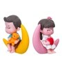 Romantic Couple Miniature On Moon Showpiece Valentine Gift