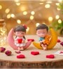 Romantic Couple Miniature On Moon Showpiece Valentine Gift