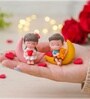 Romantic Couple Miniature On Moon Showpiece Valentine Gift