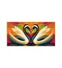 Romantic Swanscape Glass Finish Horizontal Wall Art