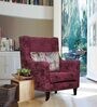 Rombo Fabric Wing Chair in Red Colour