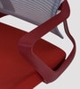Rome Breathable Guest Chair in Red & Grey Colour