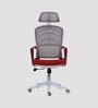 Rome Breathable Mesh Ergonomic Chair in Red & Grey Colour