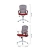 Rome Breathable Mesh Ergonomic Chair in Red & Grey Colour