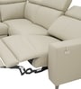 Rome Italian Leatherette Corner L-Shape Motorised Recliner With Bulit In Storage & Adjustable Headrests (3+ Lounger) In Beige Color