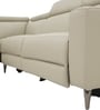 Rome Italian Leatherette Lhs Sectional Motorised Recliner With Bulit In Storage & Adjustable Headrests (3+ Lounger) In Beige Color