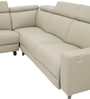 Rome Italian Leatherette Lhs Sectional Motorised Recliner With Bulit In Storage & Adjustable Headrests (3+ Lounger) In Beige Color