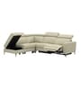 Rome Italian Leatherette Lhs Sectional Motorised Recliner With Bulit In Storage & Adjustable Headrests (3+ Lounger) In Beige Color