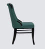 Rome Marble Top 4 Seater Dining Set in Sky Blue & Black Colour