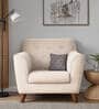 Rome Velvet 1 Seater Sofa In Camel Beige Color
