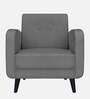 Rome Velvet 1 Seater Sofa in Grey Colour