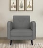 Rome Velvet 1 Seater Sofa in Grey Colour