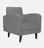 Rome Velvet 1 Seater Sofa in Grey Colour