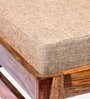 Romie Foot Stool in Teak Finish