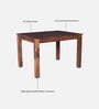Romilly Sheesham wood 4 Seater Dining Table In Provincial Teak Finish
