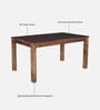 Romilly Sheesham wood 6 Seater Dining Set In Provincial Teak Finish