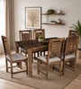 Romilly Sheesham wood 6 Seater Dining Set In Provincial Teak Finish