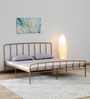 Gabriella Metal King Size Bed in Gold Colour