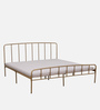 Gabriella Metal King Size Bed in Gold Colour