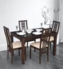 Ronald 4 Seater Dining Set in Cappuccino Finish