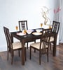 Ronald 4 Seater Dining Set in Cappuccino Finish