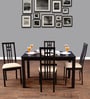 Ronald 4 Seater Dining Set in Cappuccino Finish
