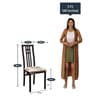 Ronald 4 Seater Dining Set in Cappuccino Finish