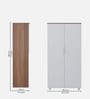Ronald Meg 2 Door Wardrobe in Leon Teak Finish