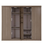 Ronaldo 4 Door Sliding Wardrobe in Light Walnut Finish