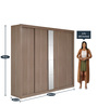 Ronaldo 4 Door Sliding Wardrobe in Light Walnut Finish