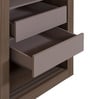 Ronaldo 4 Door Sliding Wardrobe in Light Walnut Finish